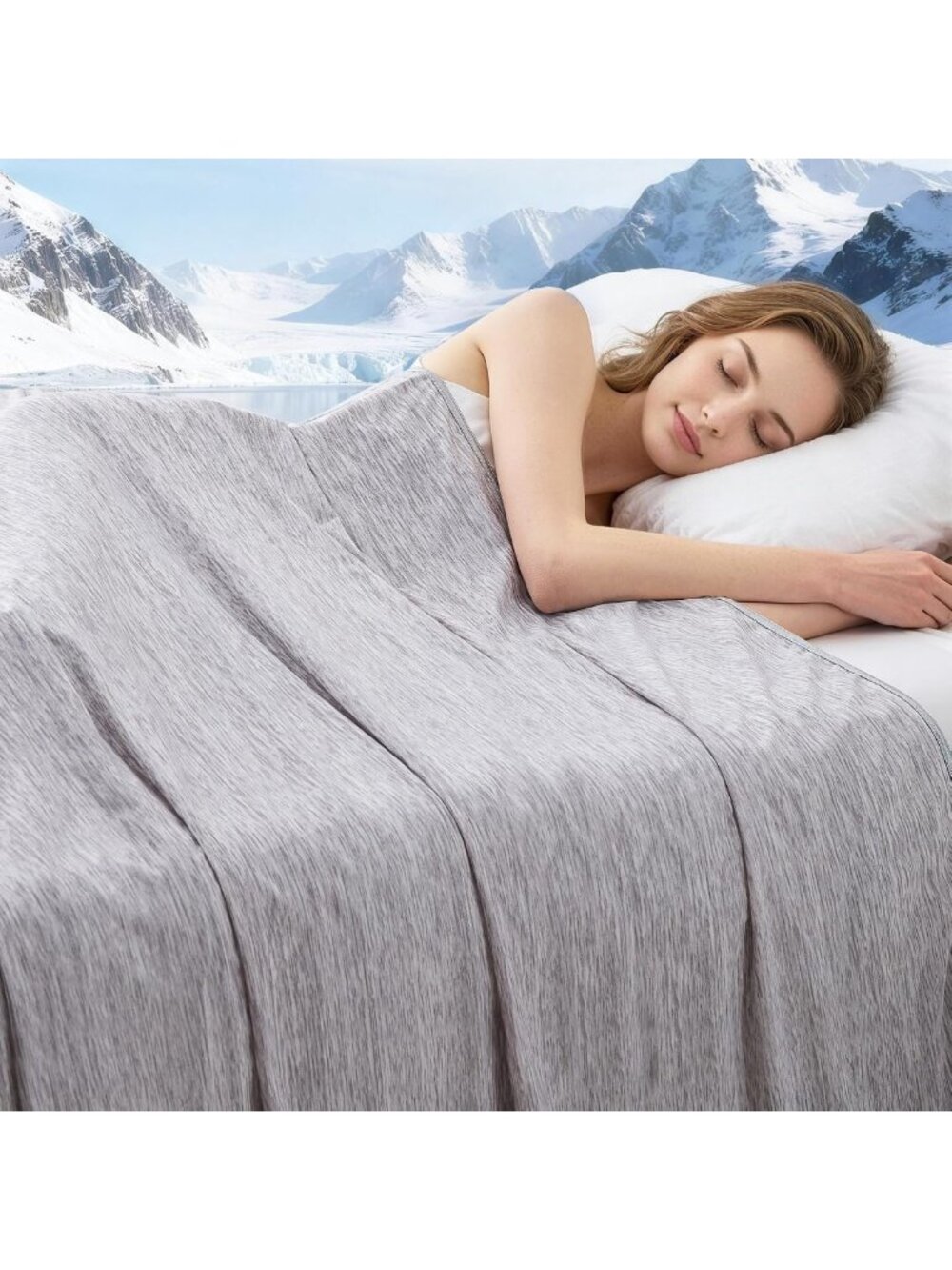 King Size Cooling Blanket for Hot Sleepers - Absorbs Heat, Summer Comfort